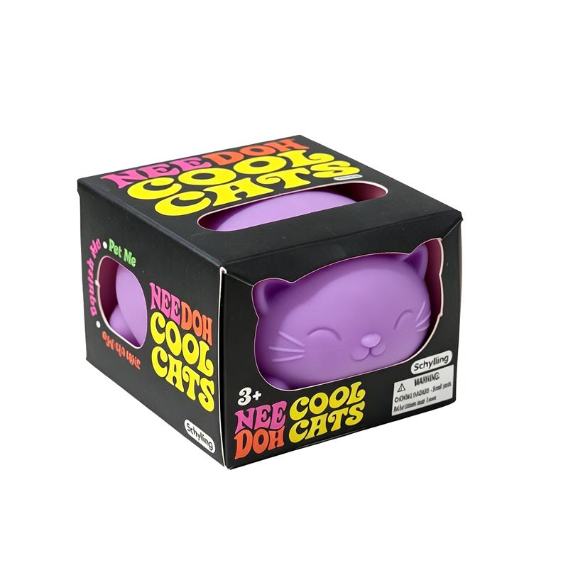 Needoh Cool Cats Funky Pup Squeeze Toy Soft Flour Filled Quick Rebound Animal-shaped Decompress Fingertip Calming Fidget Toy