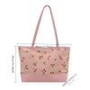 High Aesthetic Fruit Printed Tote Bag, New Trendy Large Capacity Shoulder Bag, Patchwork Casual Commuting Versatile Bags