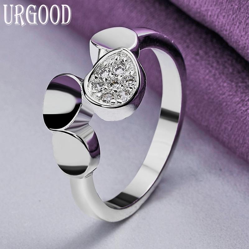 925 Sterling Silver Roztomilý kulatý prsten jako dárek Módní šperky