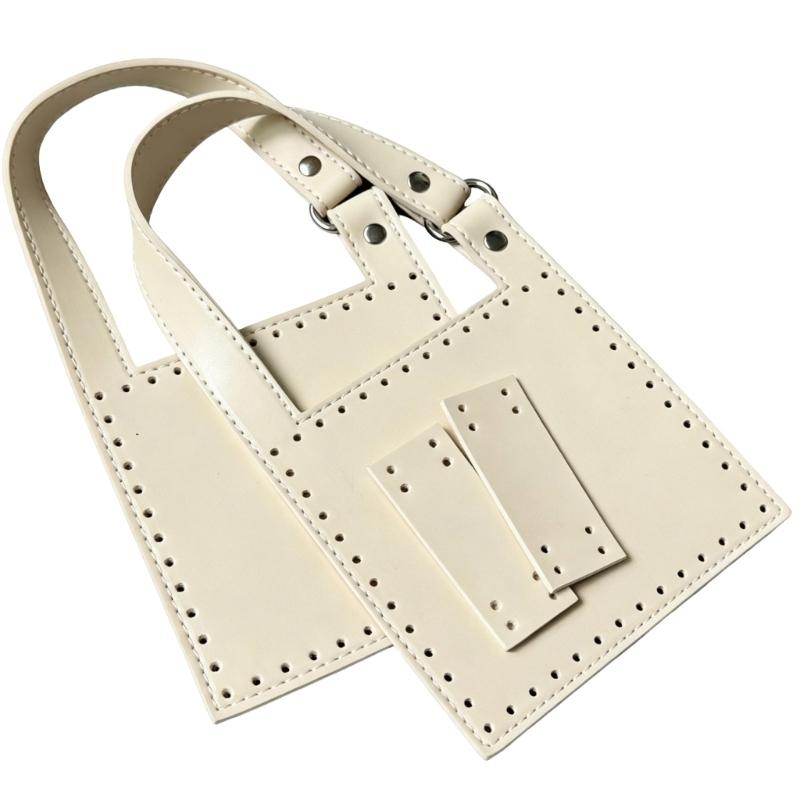 DIY PU Bag Replacement Panel Set with Top Carry Grip and Sewing Ready Edges for Custom Bag Making and DIY Use