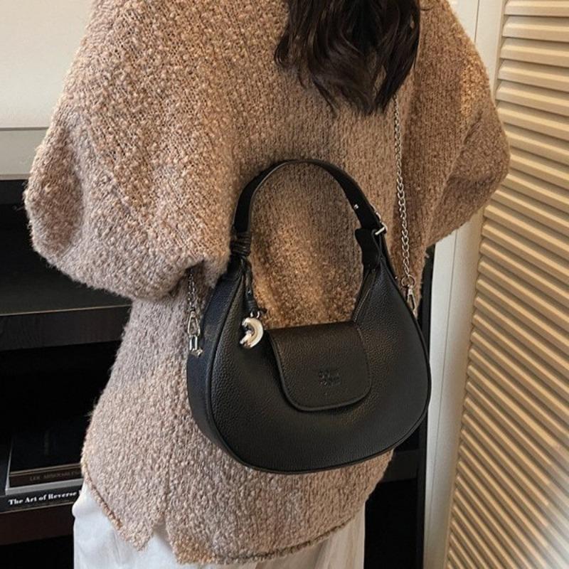 New Bag Simple Niche Crescent Bag Texture Shoulder Bag Women's Messenger Bag Women's Bag