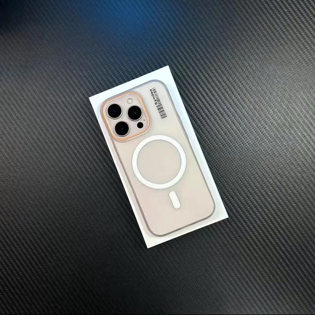 Etui do ładowania bezprzewodowego Magsafe na iPhone 15 13 12 14 16 Pro Max Matowe Magnetyczne Modne Odporne na Wstrząsy Etui Pancerne Metalowa Osłona Obiektywu