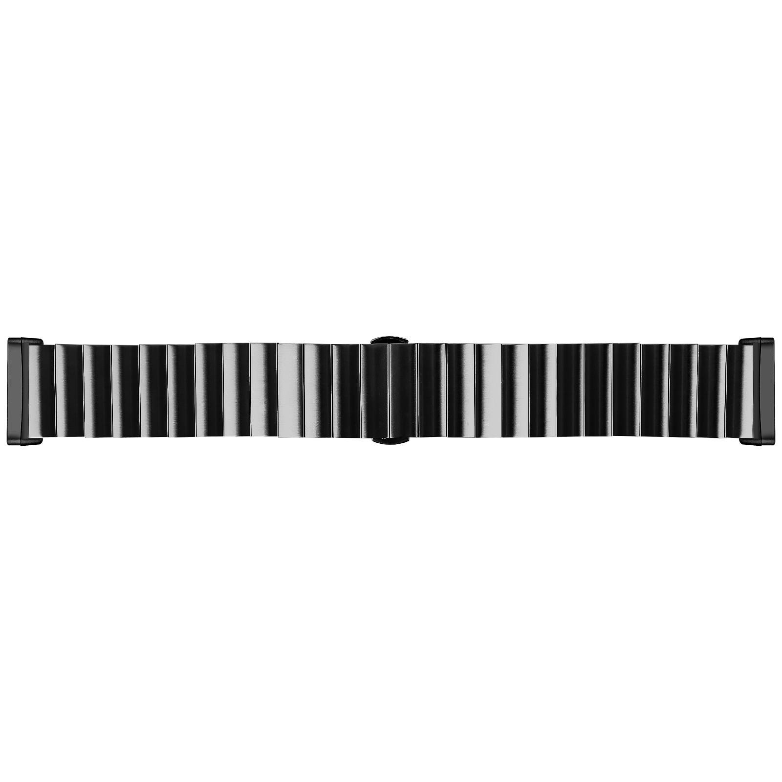 

For Fitbit Versa 4/Sense 2 Smart Watch Band Buckle Design Metal Replacement Wrist Strap Silver