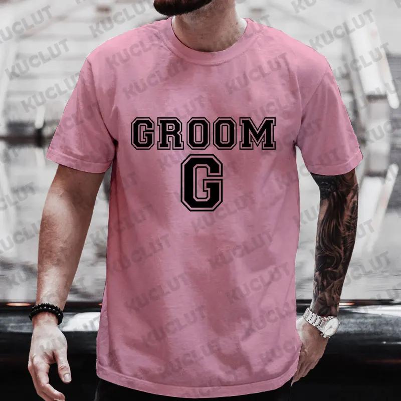 Groom Squad Best Man T Shirt Team EVG Future Groom Tshirt Friends Single Farewell Fashion Graphic Tops Bachelor Stag Party Tees