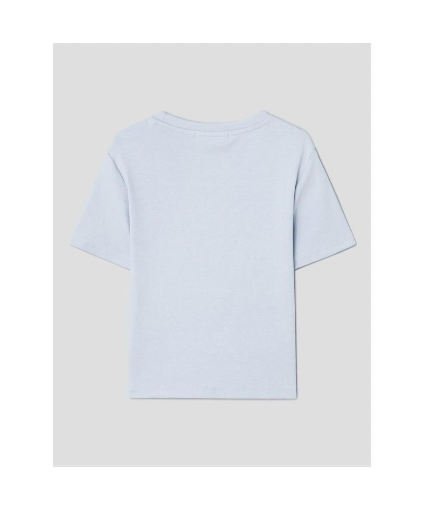 8SECONDS Crop Short Sleeve T-Shirt Sky Blue