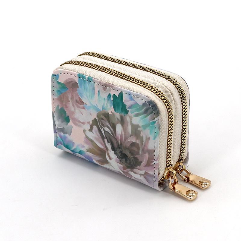 

Women s Large Capacity Double Zipper Coin Purse - Multifunctional Fashion Card Holder Wallet