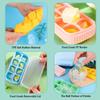 1-4PCS Food Grade Silicone Ice Cube Tray Lid Popsicle Maker Mold Food Freezer Storage Easy Release Soft Ice Tray for Kitchen