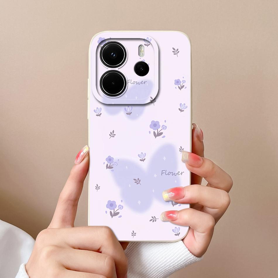 For Redmi Note 14 4G Europe Case Cute Cartoon Full Protection Funda For Redmi Note14 Liquid Silicone Shockproof Back Covers Capa