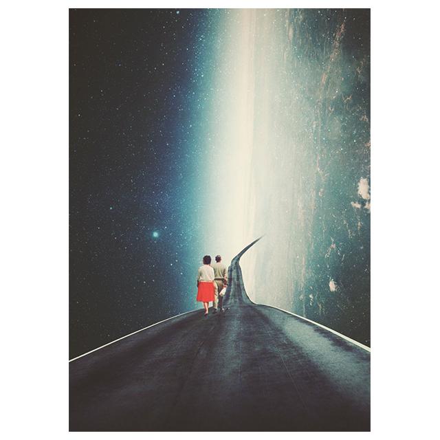 Science Fiction Space Collage Romantic City Prints Poster Canvas Painting Modern Wall Art Picture Living Room Bedroom Home Decor
