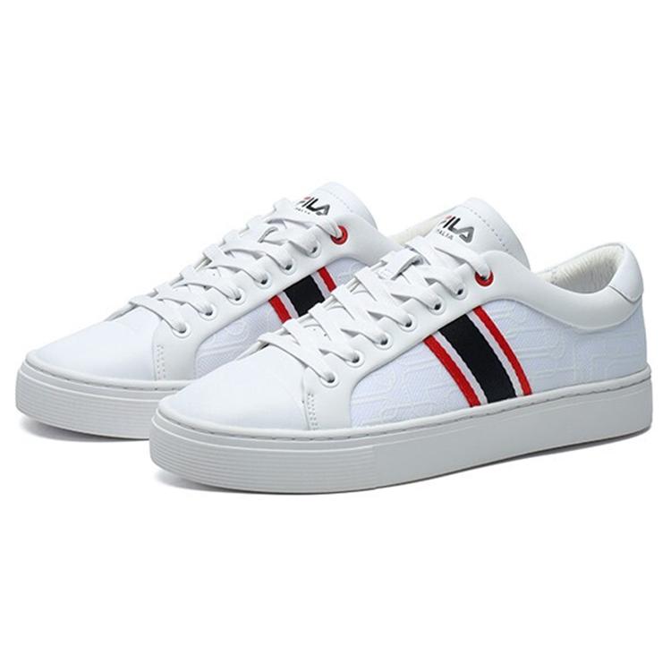 New FILA 1911 Stripe Low Top Shoes For FILA White Women's F12W124345FWT