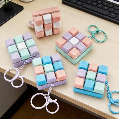 9 Keys Keyboard Fidget Toy Keychain Stress Relief Toys Finger Button Game Antistress Keycap Pendant For Children Adults Gift
