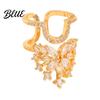 Luxury Nail Jewelry Ring 3D Butterfly Flower Wing Design Detachable
