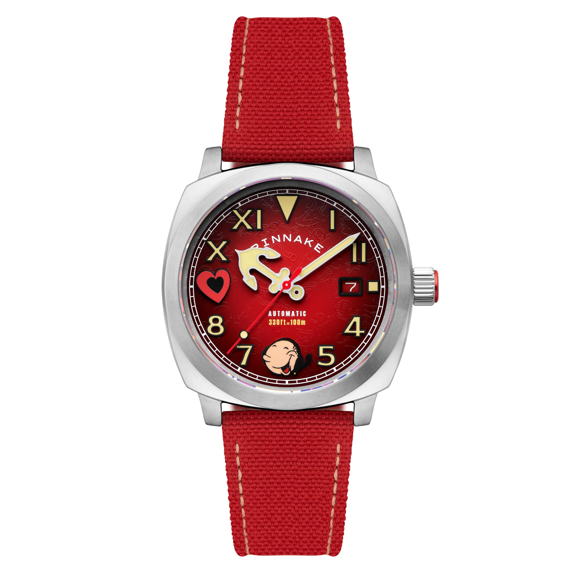 

Hal California Automatic Popeye Collaboration Automatic 10 ATM Water Sapphire Red Unisex [SPINNAKER] Watch, Winding, Resistant, Crystal, Dial,