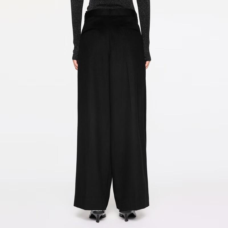 JNBY Women's Loose Wide-Leg Wool Cashmere Pants