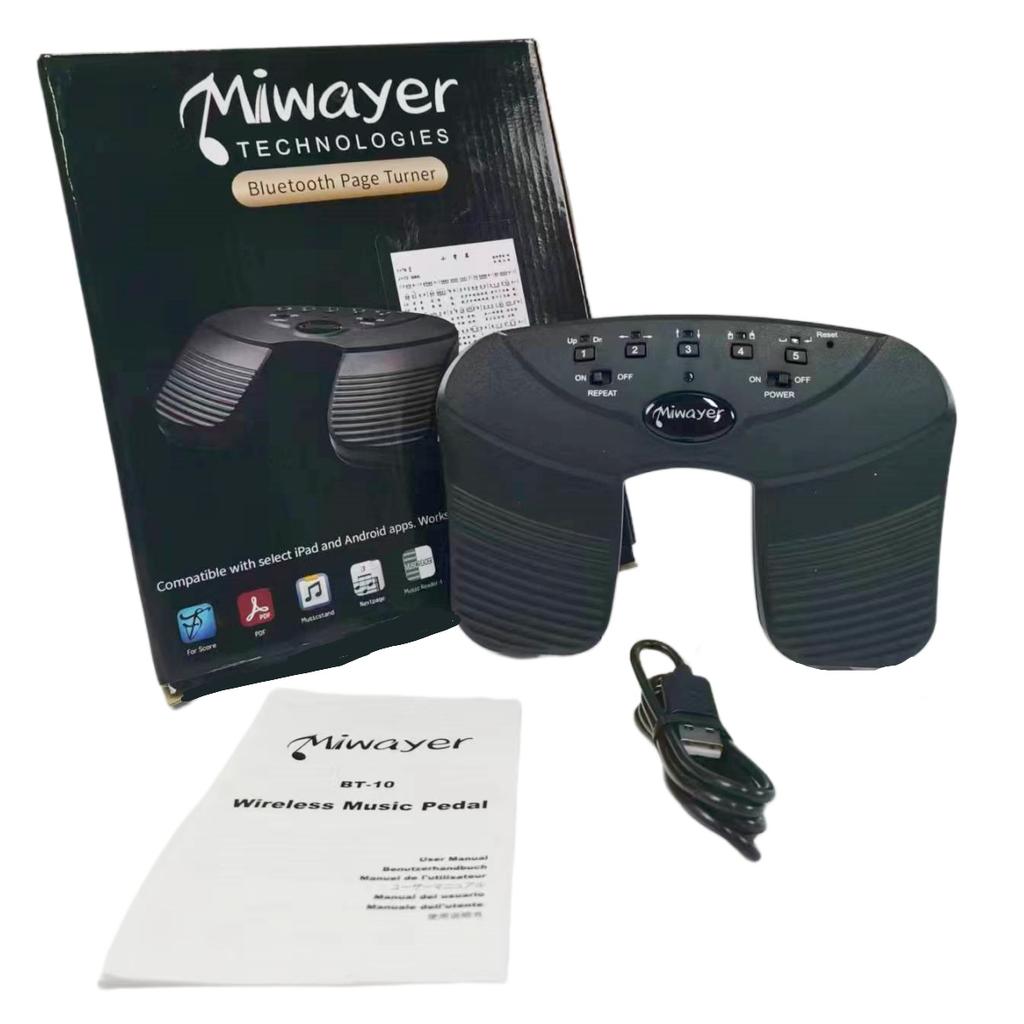 Wireless Page Turner Pedal Portable Music Page Turner for Tablets Smartphones BT Foot Page Turner Rechargeable & Anti-Skid Pad