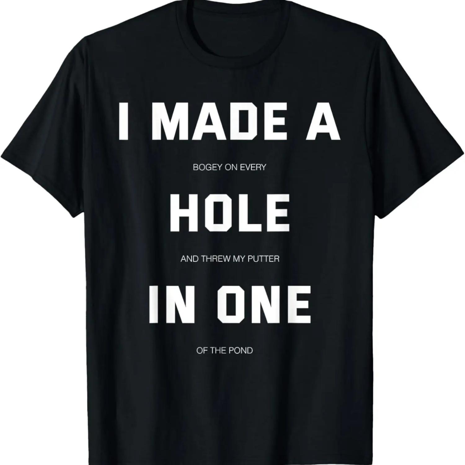 I made a hole in one fun golf T-Shirt S чёрный