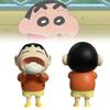 Charming Plastic Crayon Shinchan Anime Figure Of Shinnosuke With Bun Cute Collectible Decor