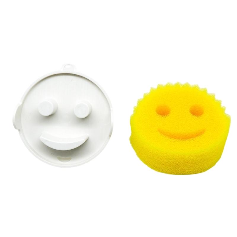 Spugne Pulizia Viso Sorridente Divertenti Senza Graffi Con Alta Presa Magnetica Spugna da Cucina Per Conservazione nel Lavello e Facile Accesso
