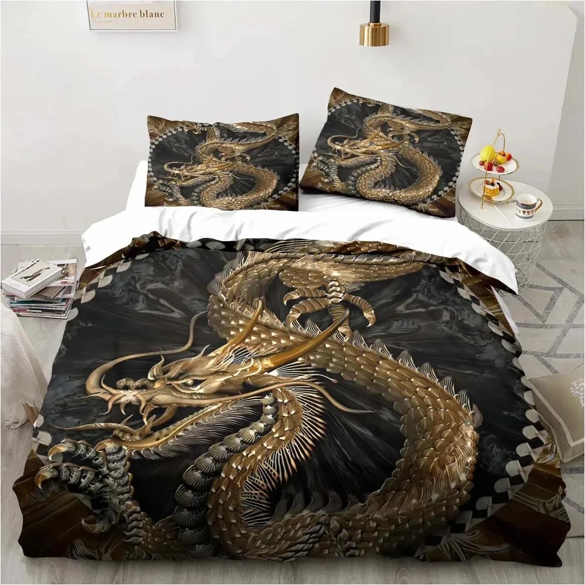 

Magic World Dragon Комплект постільної білизни Хлопчики Дівчата Twin Queen Size Підодіяльник Наволочка Ліжко Діти Дорослі Мода Домашній Текстиль 70x133cm 2pcs