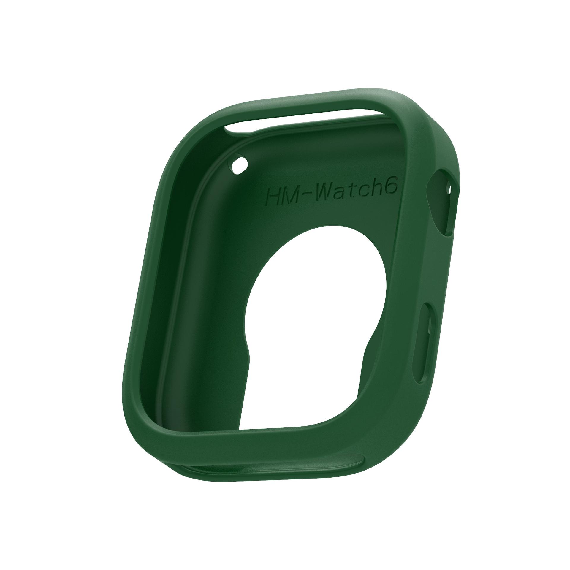 

Screen Protective Case For Redmi Watch 6 Watch6 Cover Soft and Durable Silicone Hollow Protector Bumper Shell Accessories For Redmi watch 6 зелений