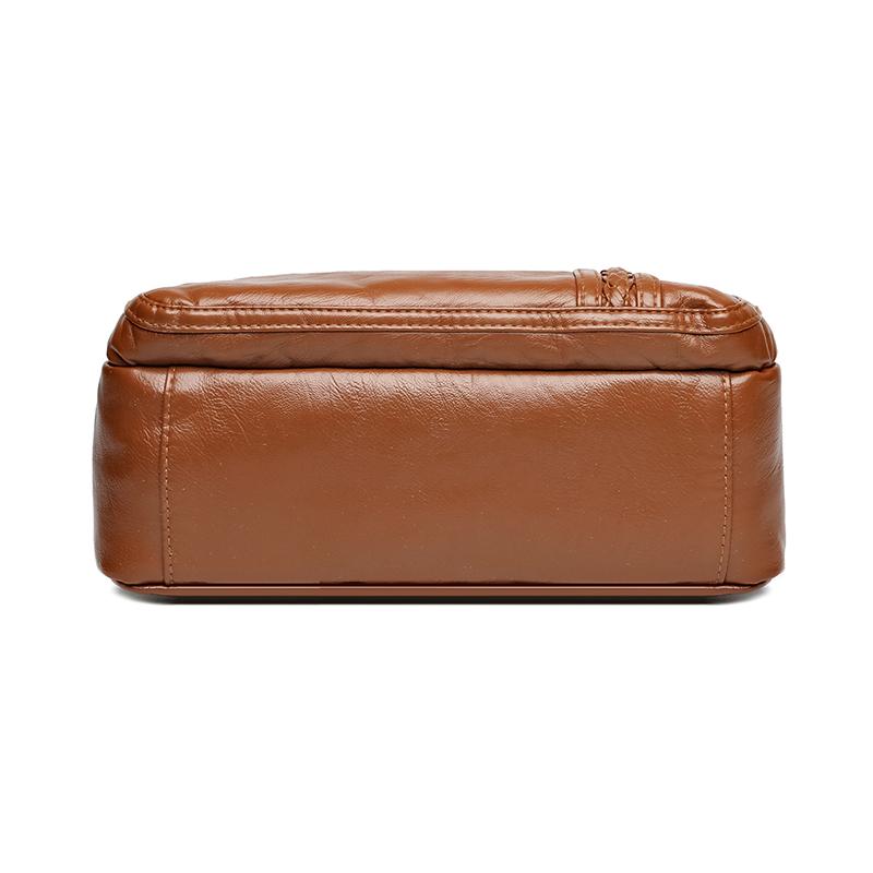 Mother Bag Large Capacity Shoulder Crossbody Bag Women's Multi-Layer Soft Leather Bag