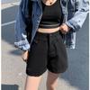 Summer Casual Loose Denim Shorts for Women Fashion High Waist Wide Leg Jeans Female Pants Vintage Blue Simple Office Lady Shorts 24250