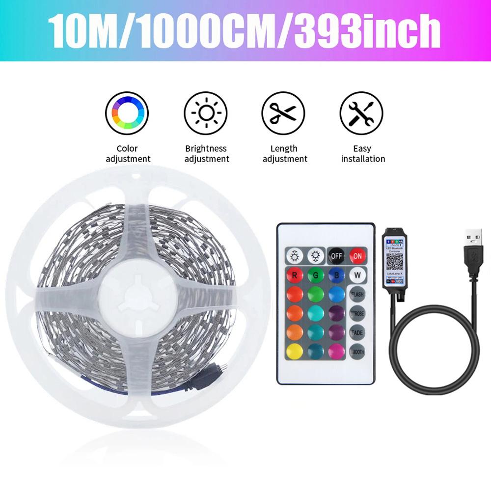 USB 5V Strip Led Lights Tape RGB 3535 Led Wall Room APP Remote Control Flexible LED Tape Diode Lights for Room Home Decoration
