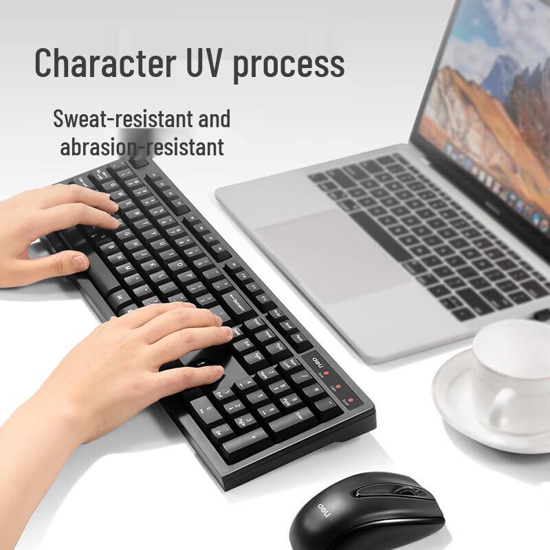 Deli Wireless Keyboard and Mouse Combo