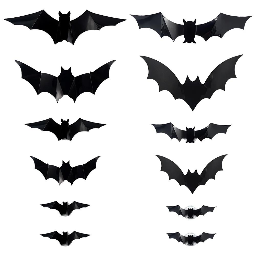 

36 PCs Halloween Sticky Decals Glow in The Dark Bats Decorations Wall Stickers for Halloween Party Bedroom Window Decorations
