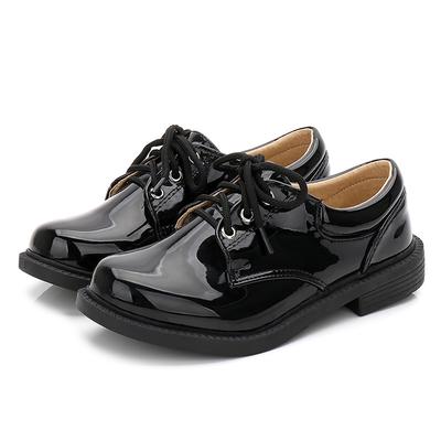 Chaussures en cuir pour garçons, chaussures tendance en cuir verni noir de style britannique, nouvelles chaussures pour enfants
