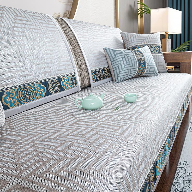 

Новая китайская подушка для дивана, универсальная нескользящая для всех сезонов, высококачественная подушка для сиденья дивана из массива дерева, современный китайский чехол-накидка на диван 110*280