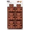 Orion Silikon Bären Kuchenform 6-fach Antihaft Backform 30x17.5x2 cm Keks Brownie Schokoladenform Flexibel Einfache Entnahme Langlebiges Backwerkzeug