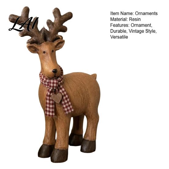 Handmade Resin Crafts for Gifts Rustic Elk Ornament Handcrafted Deer Figurine Decorative Stable Figurines Office Desks Wildlife Sculpture