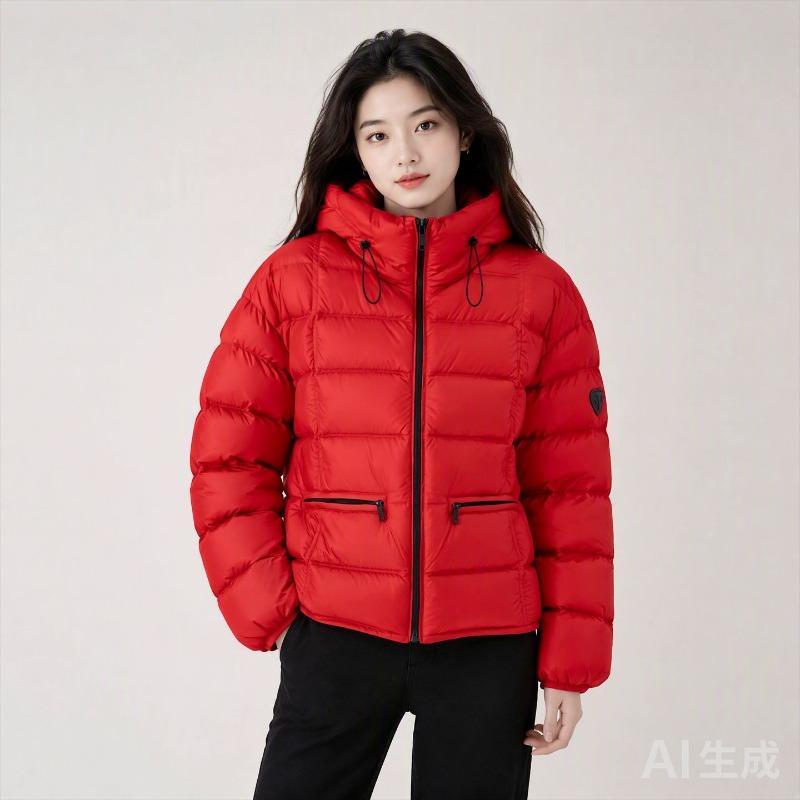 Women Hooded Puffer Coat Thick Warm Loose Fit Winter Outerwear