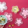 EZ APPLE Silicone Coaster, Cute Cherry Blossom Design, Stable, Quick-Drying, Non-Slip, Simple and Stylish, Pink Floral Mug Coaster for Drinks,