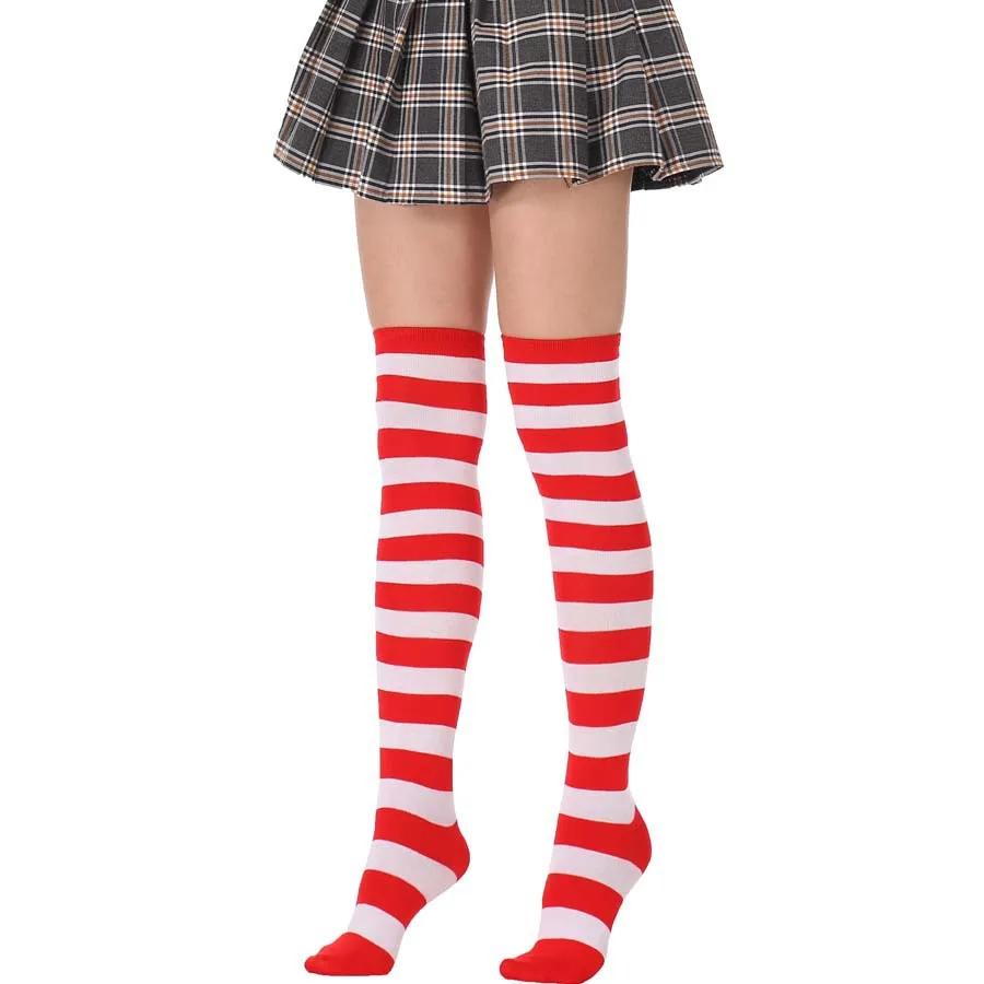 New Socks Long Tube Ladies Japanese Blue and White Striped Over-knee Socks Thigh Socks  Thigh High Stockings  Knee High