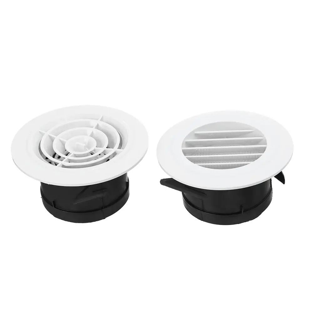 White Round Air Vent Extract Valve 75-200mm Ducting Ventilation Cover  Kitchen Bath