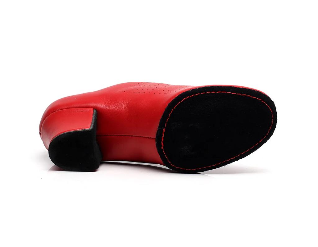 Fashion Latin Dance Soft Cow Leather Shoes Women Modern Shoes Professional Shape Shoes Square Ballroom Sneakers  Ladies