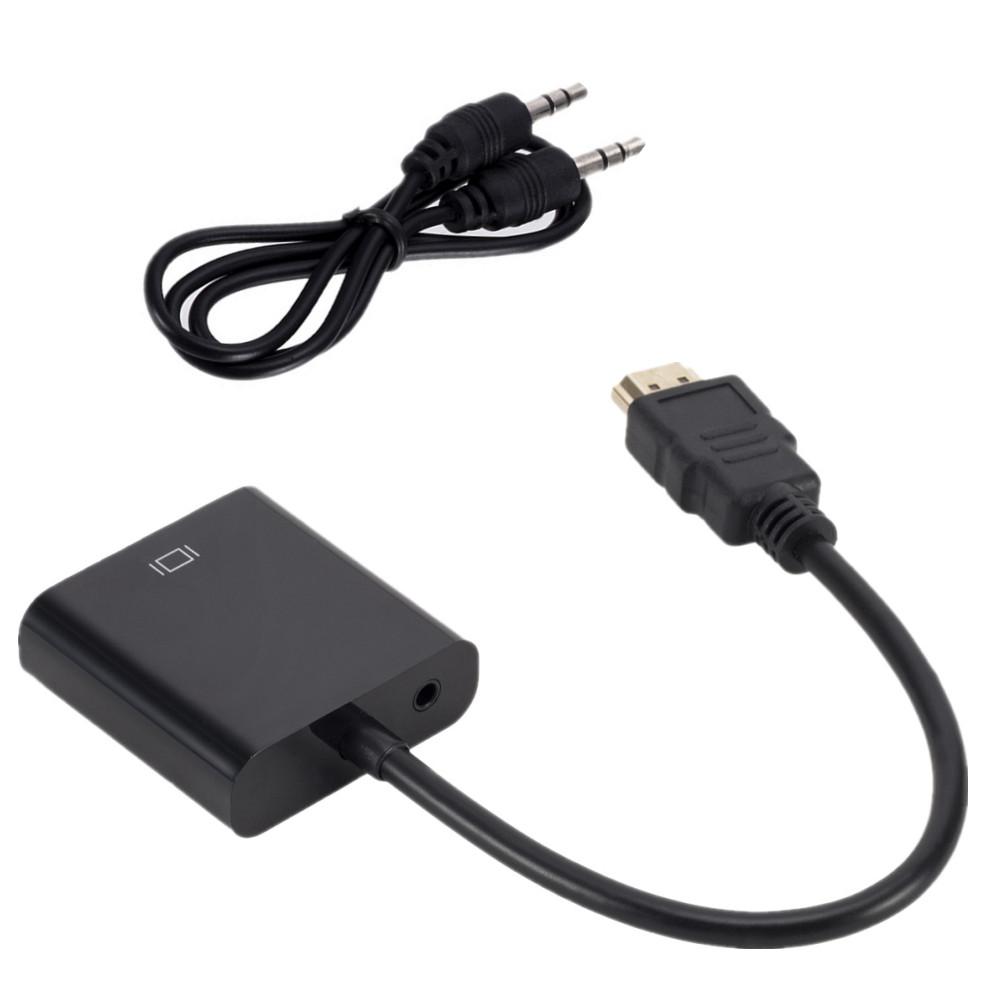 1080P HDMI Adapter Display Port HDMI to VGA Adapter Cable Male to Female Converter For PC Computer Laptop HDTV Monitor Projector
