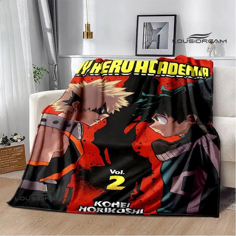 Decke mit Cartoon-Aufdruck „My Hero Academia“, warme Flanelldecken, weiche und bequeme Decke, Reisedecke für Zuhause, Geburtstagsgeschenk