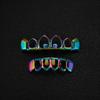Set da 2 Pezzi Classic Charm Grillz per Denti Grillz Lucidi Vuoti per Denti Apparecchi Dentali Decorazione Denti