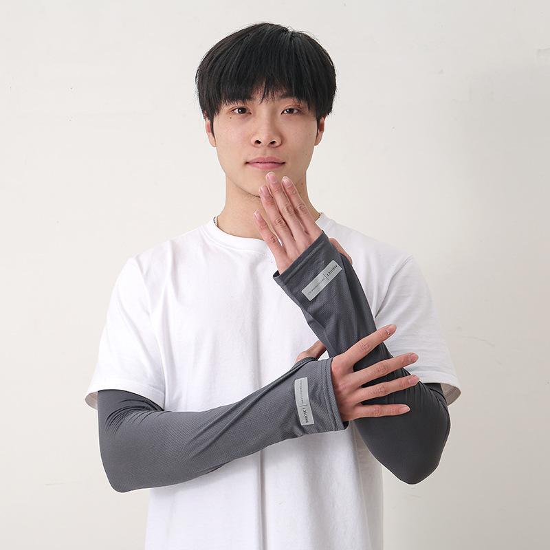 Ice Fabric Arm Sleeves Warmers Sun UV Protection Running Cycling Sunscrees Bands for Women Cool Summer Outdoor Cover Unisex