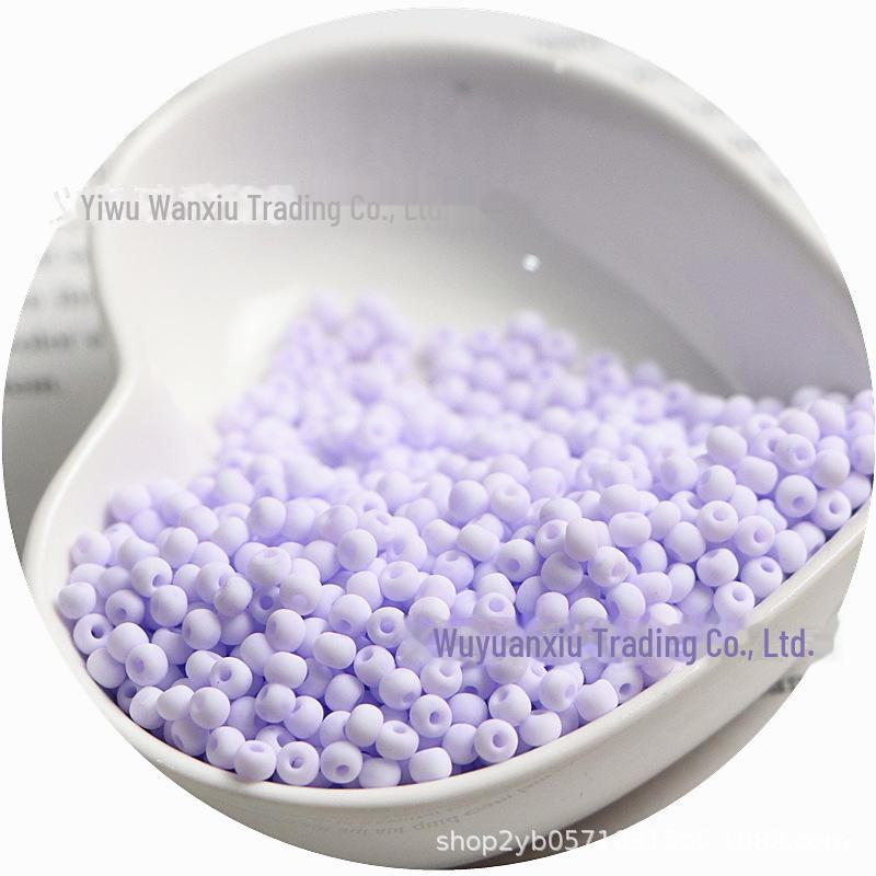 El Yapımı DIY Çocuk Kolye ve Bilekliği için Yüksek Kaliteli 3/4mm Buzlu Düz Renk Cam Pirinç Boncuklar