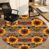 1pc Sunflower Pattern Carpet for Office Non-Slip, Round Carpet, Soft & Comfortable, Carpet for Office, Round Floor Mat yy251225109