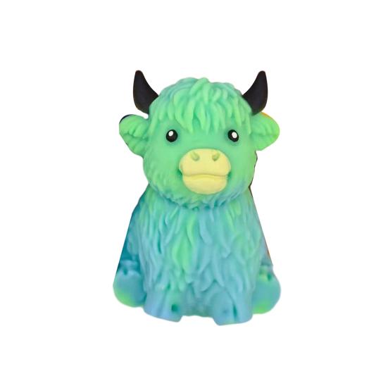 Hochlandkuh Stressabbau Spielzeug Langsam aufsteigende Hochlandrinder Quetschspielzeug Quetschbares Tier Stressball Kuhliebhaber Geschenk