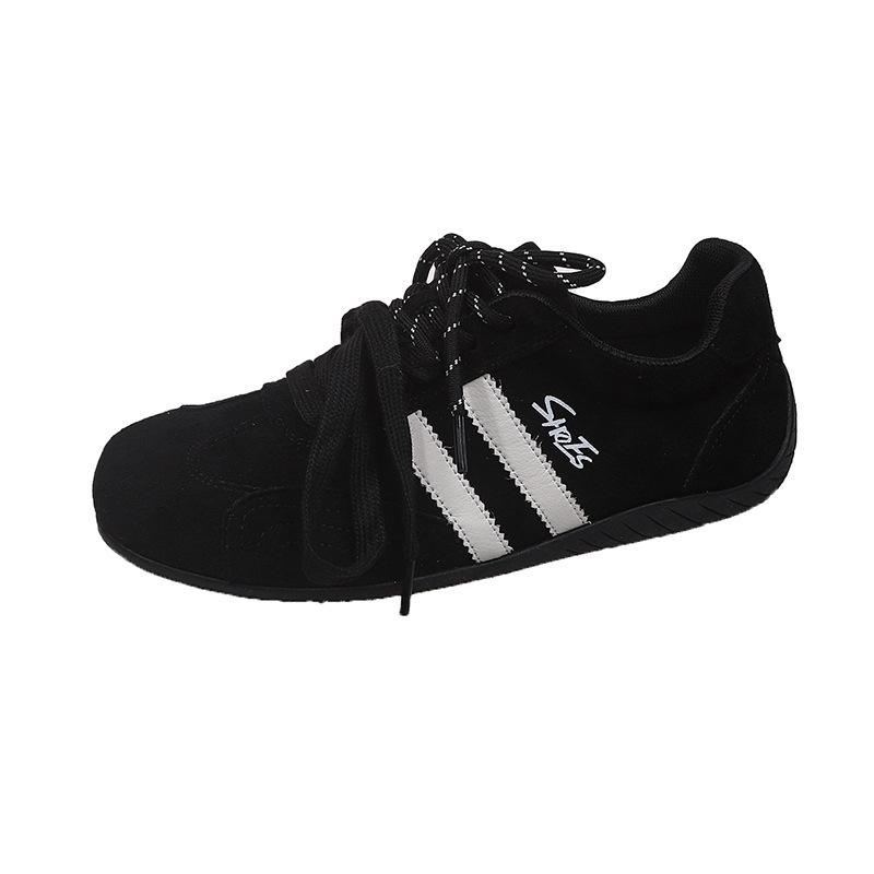 

GH brown German training shoes women s 2025 summer and autumn new thin-soled leather Forrest Gump shoes inner height increase casual sports shoes 40 чорний