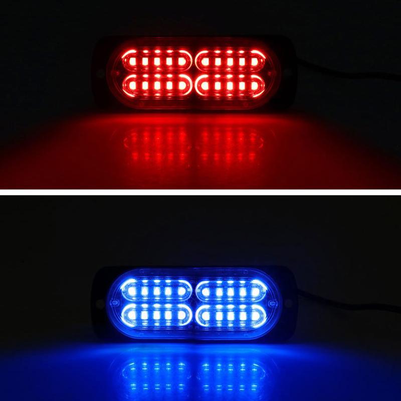 Universal 20Led Dc12-24V Warning Lights Beacon Emergency Hazard Marker Grille Lamp Bar Tow Truck Trailer Flashing Strobe Lamp