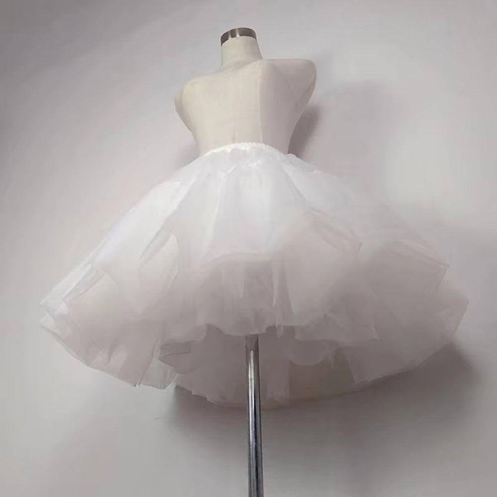 Soft Mesh Lolita Petticoat Boneless Design Tutu Puffy Skirt Ball Gown Underskirt  Wedding Dress