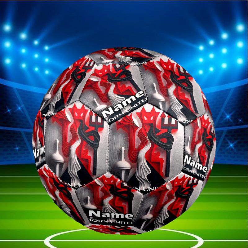 Custom Name Personalized Manchester Football F.C-A Print Size 5 Soccer Ball Training & Match Football, for Team, Kicking, Gift for Football Enthusiast