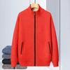 2025 Autumn New Jersey Men Casual Solid Color Sweatcoat Winter Men Thick Fleece Warm Sweater Casual Stand Collar Zipper Cardigan